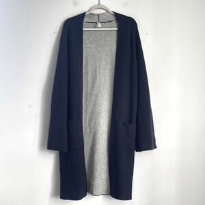 Gap Body Extra Fine Merino Wool blend long line super soft open front cardigan
